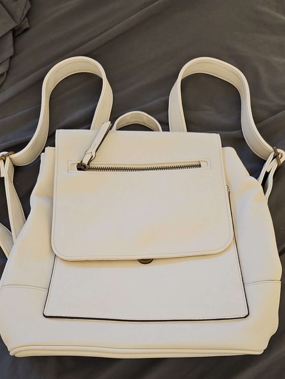 Style & Co. Cream Leather Backpack Purse. 11x12 Inches... Likke New.